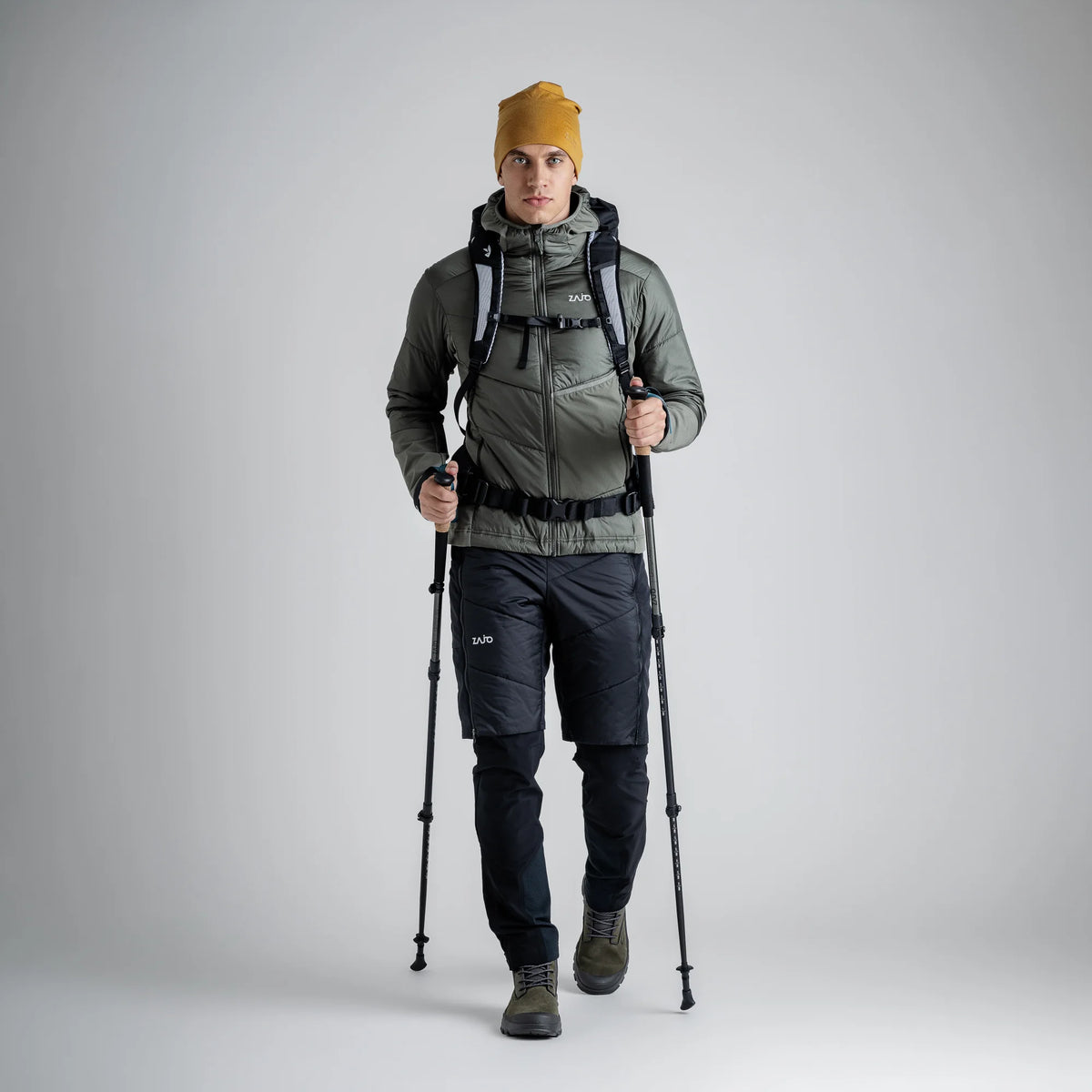 Spiro Men's Insulated Hybrid Jacket — Grey Navy