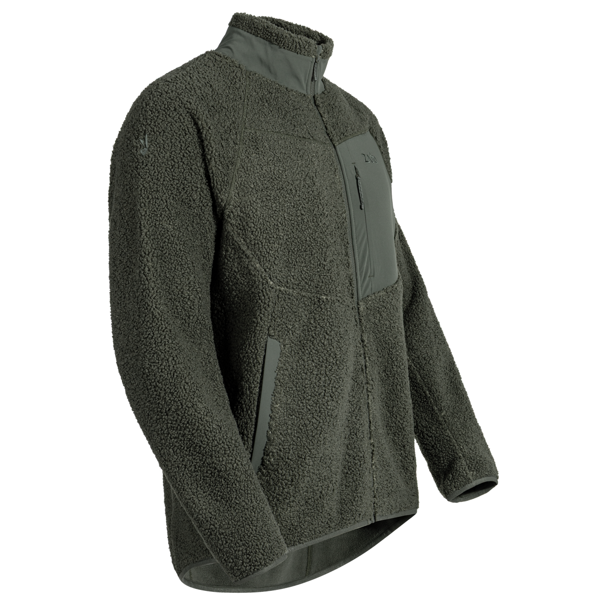 Palpo Men's Pile Fleece Jacket — Dark Olive