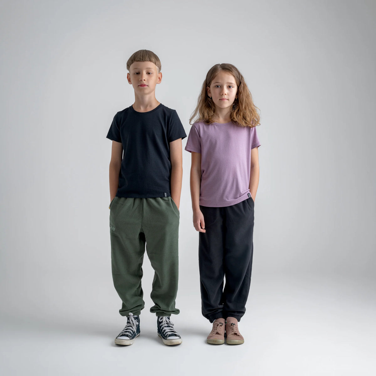 Amo Kid's Merino T-shirt — Thyme Green