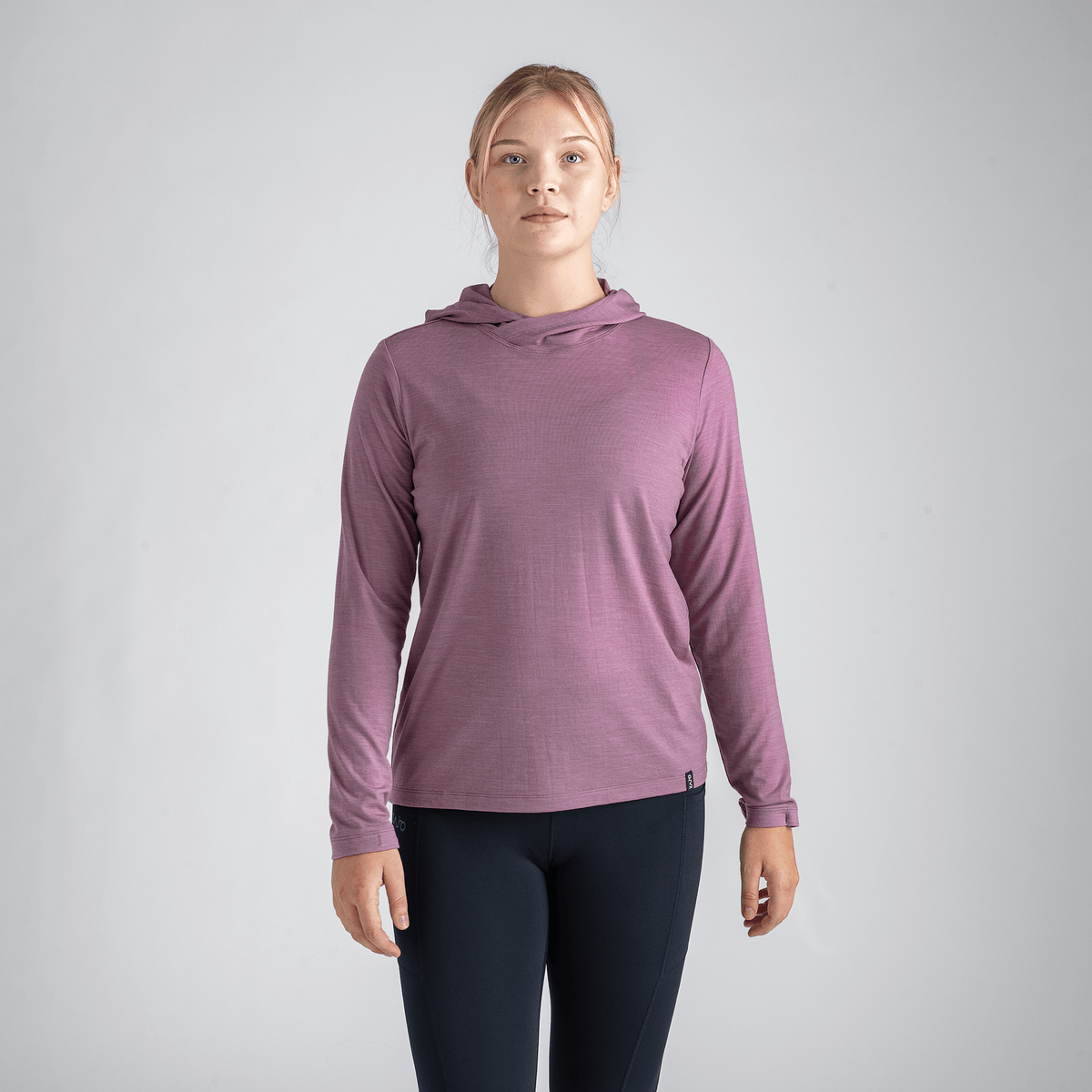 Kora Women's Merino Hoodie — Iced Mauve