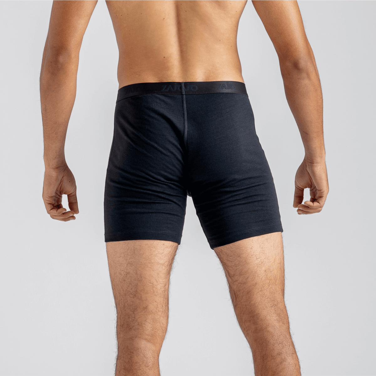 Senti Men's Merino Boxer Briefs Long — Thyme Green