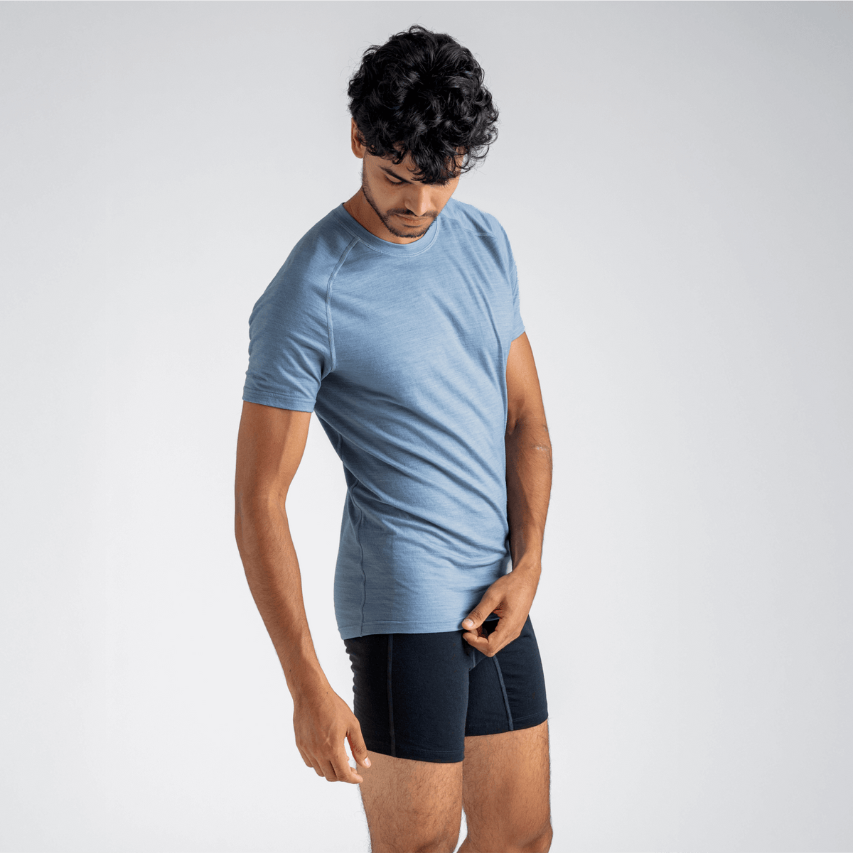 Senti Men's Merino T-shirt — Falcon Grey