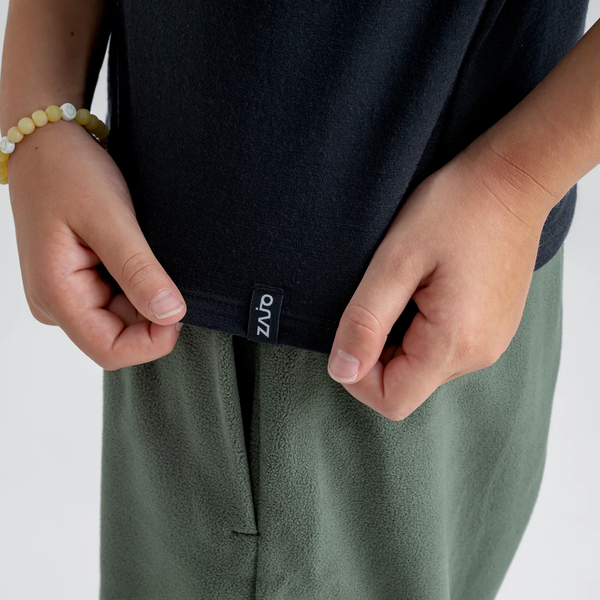 Amo Kid's Merino T-shirt — Thyme Green