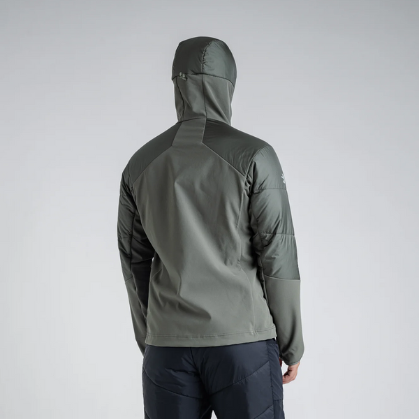 Spiro Men's Insulated Hybrid Jacket — Burned Red