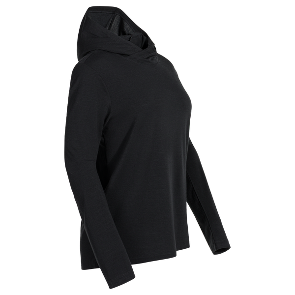 Kora Women's Merino Hoodie — Black