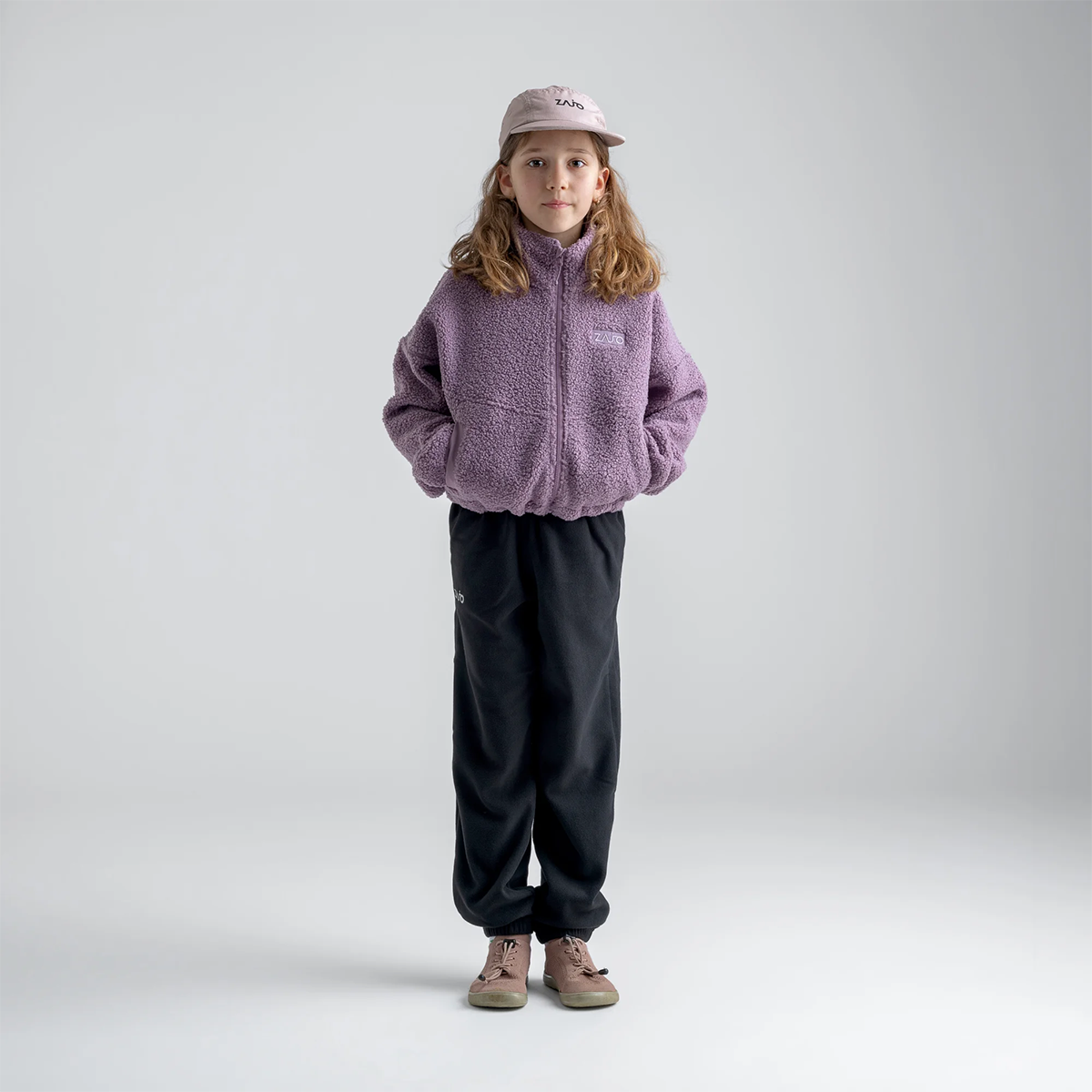 Palpo Kid's Pile Fleece Cropped Jacket — Cocoa Brown