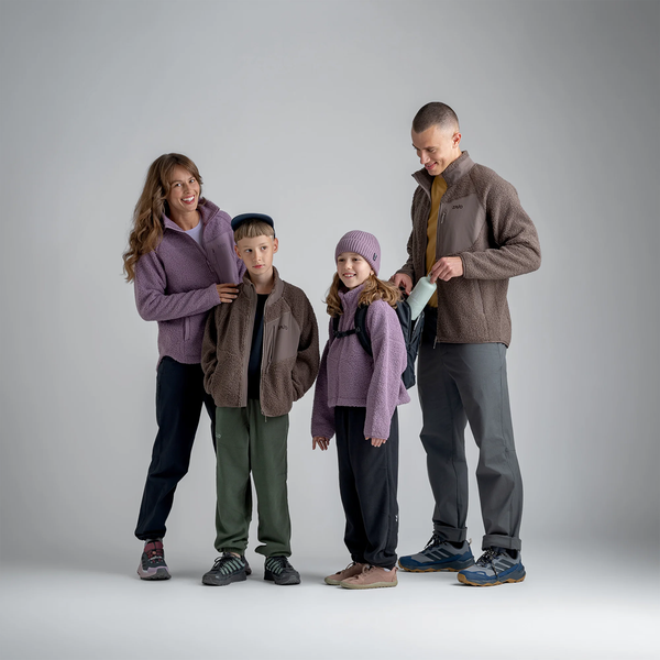 Palpo Kid's Pile Fleece Jacket — Cocoa Brown