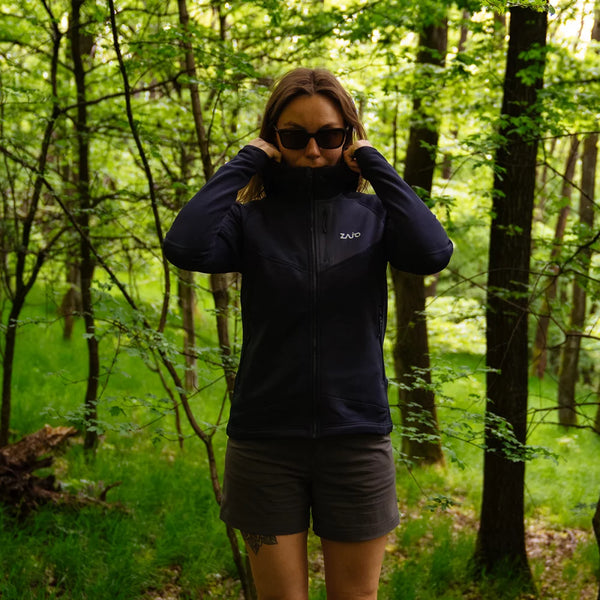 Amiko Women's Fleece Hooded Jacket — Golden Brown