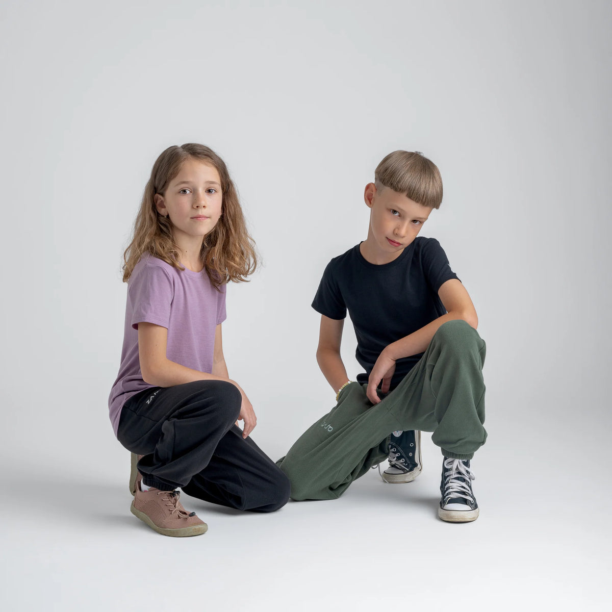 Amo Kid's Merino T-shirt — Thyme Green