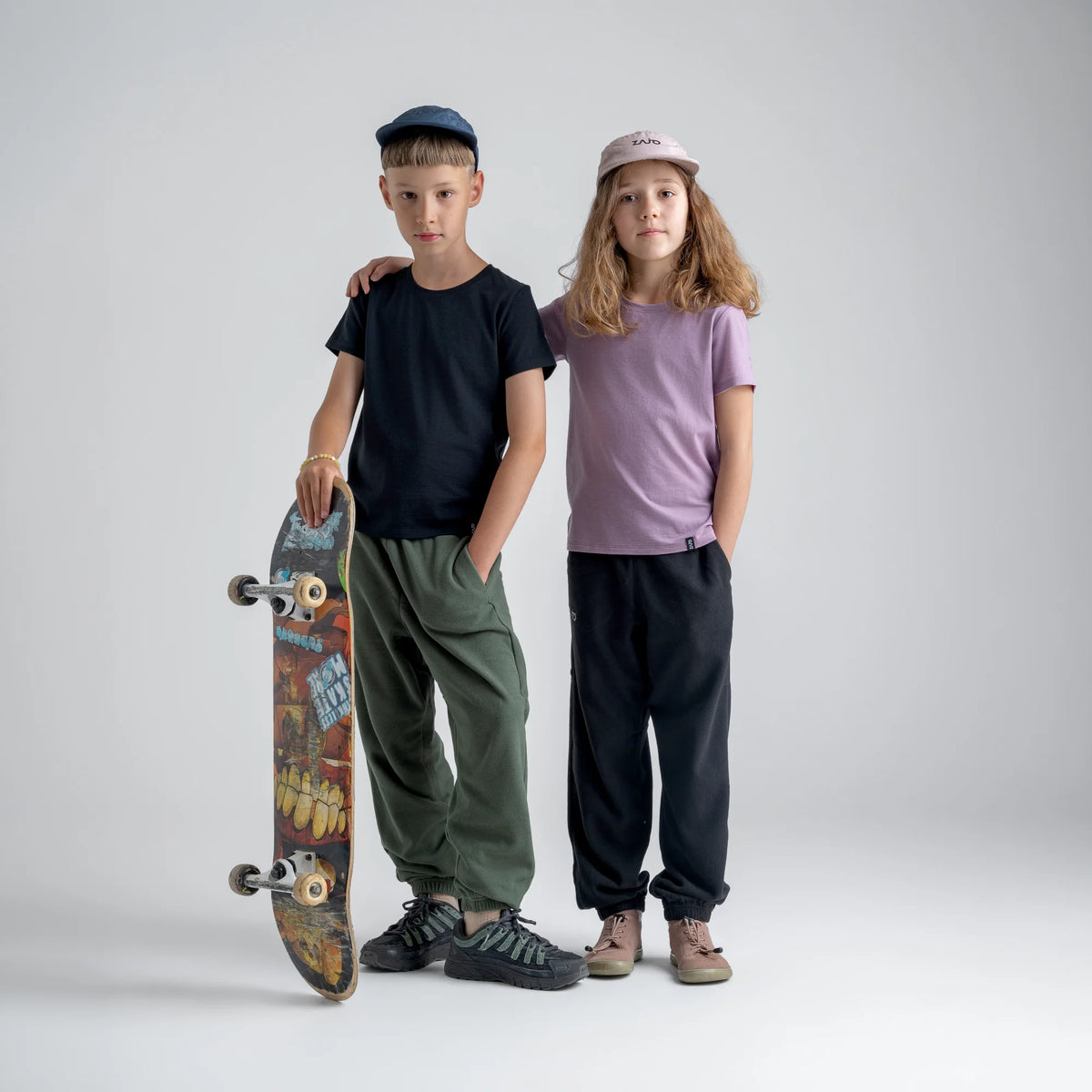 Amo Kid's Merino T-shirt — Thyme Green