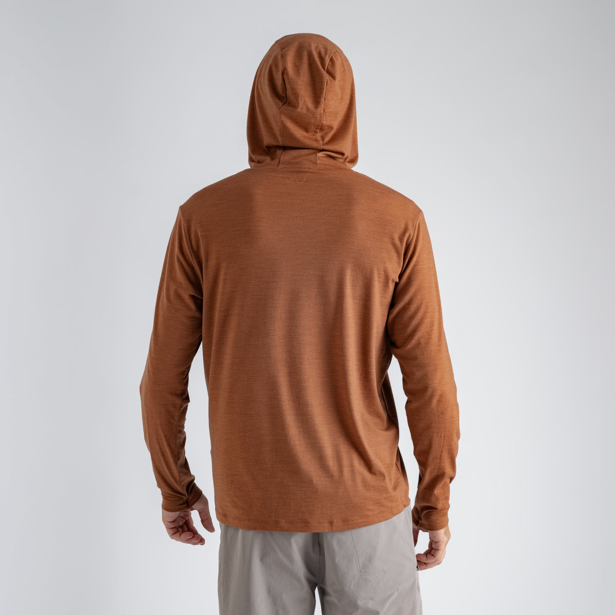 Kora Men's Merino Hoodie — Black Olive