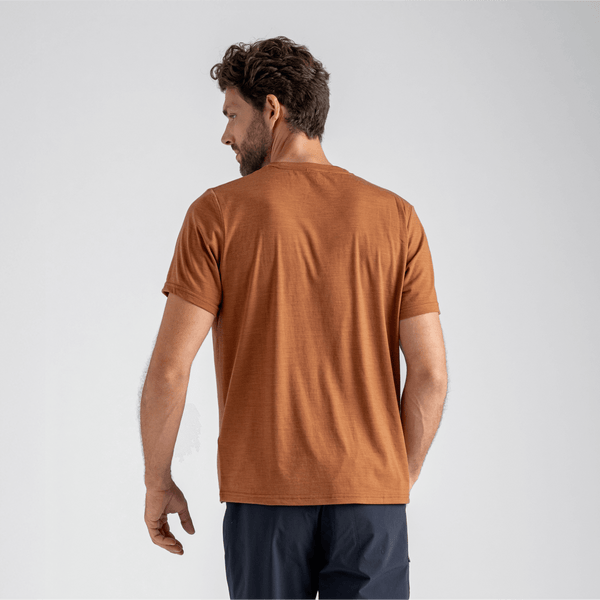 Kora Men's Merino T-shirt — Decadent Red