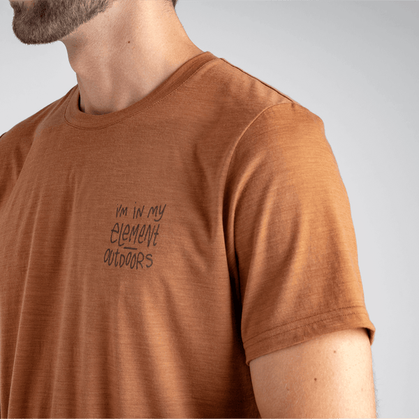 Kora Men's Merino T-shirt — Black Olive