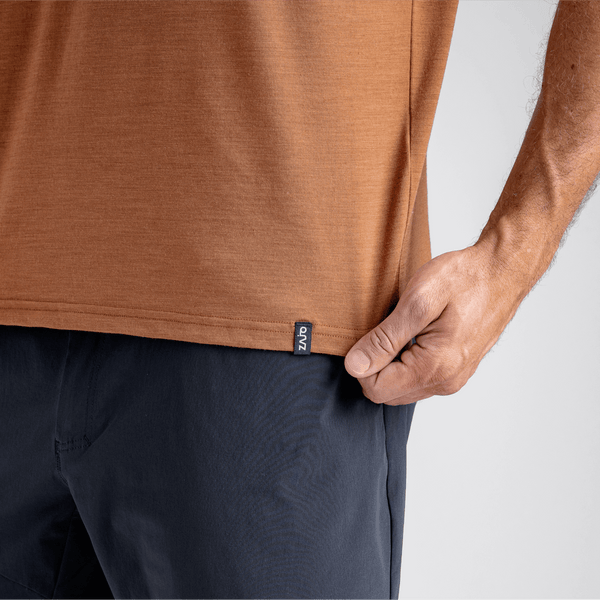 Kora Men's Merino T-shirt — Black Olive