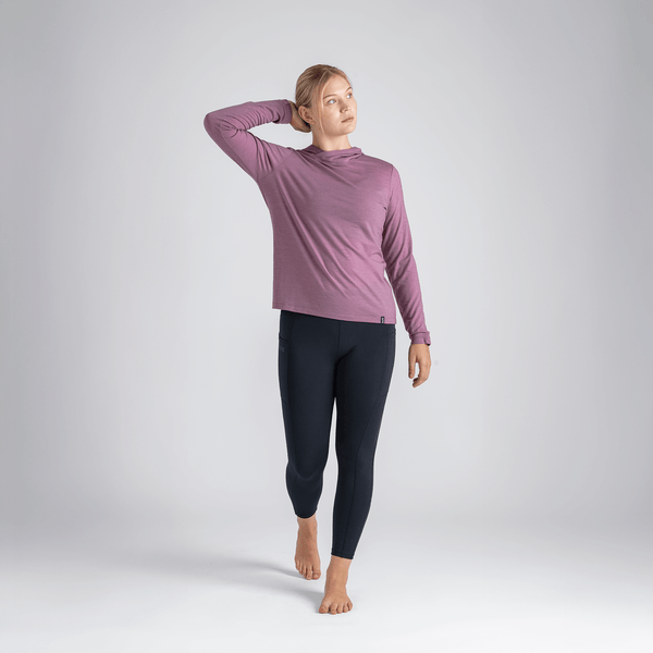Kora Women's Merino Hoodie — Iced Mauve