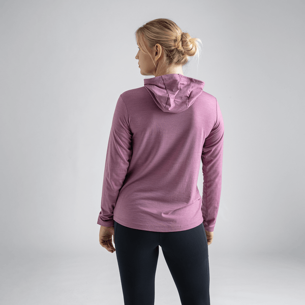 Kora Women's Merino Hoodie — Iced Mauve