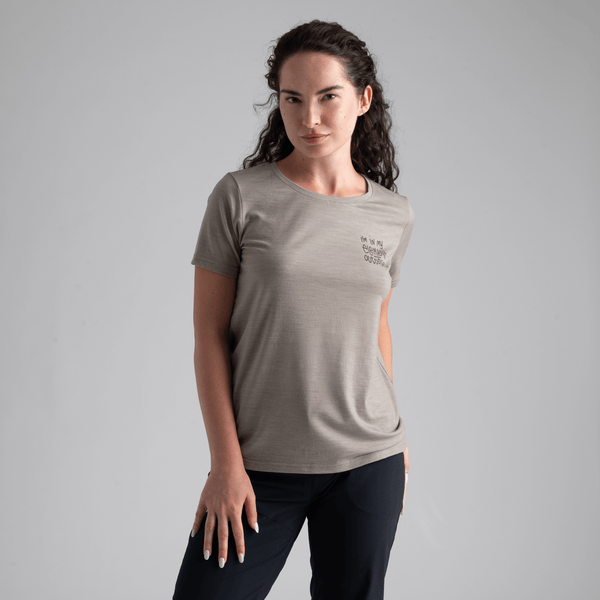 Kora Women's Merino T-shirt — Decadent Red