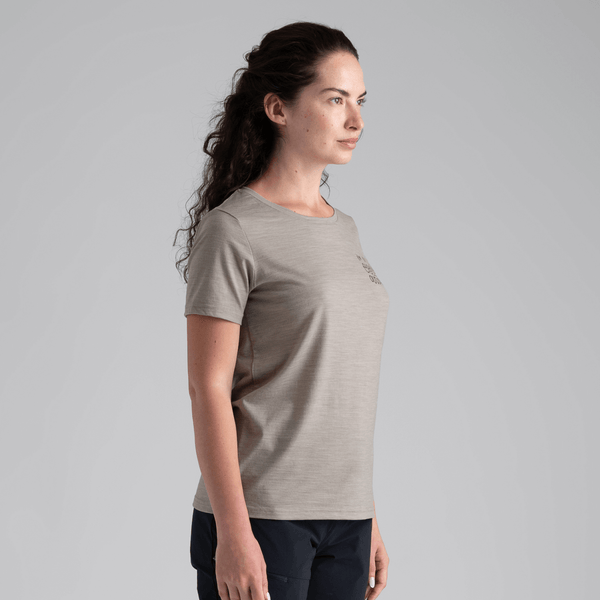 Kora Women's Merino T-shirt — Grey Navy