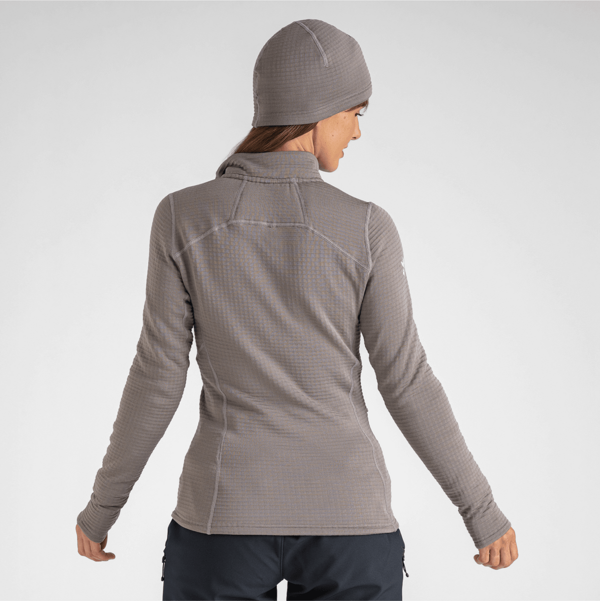 Kovri Women's Merino Grid Jacket — Taupe Beige