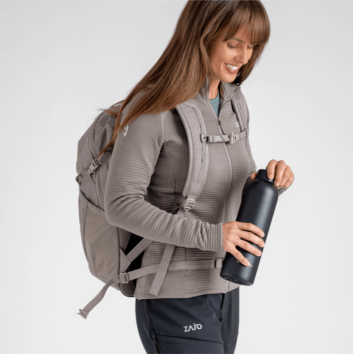 Kovri Women's Merino Grid Jacket — Taupe Beige