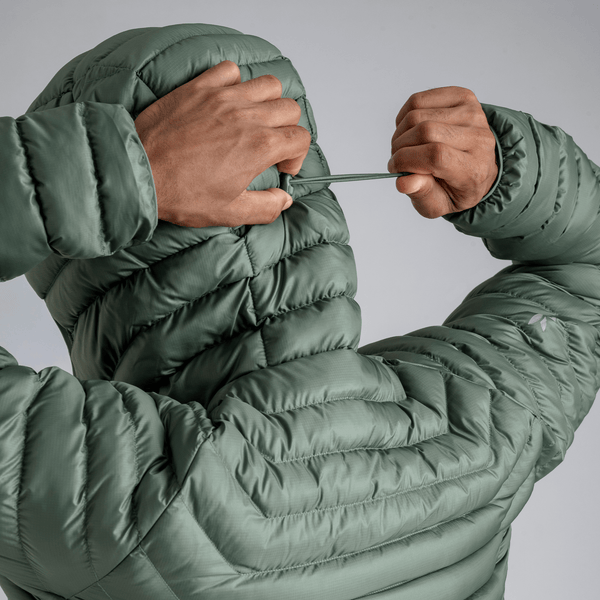 Nubaro Men's Insulated Hooded Jacket — Thyme Green