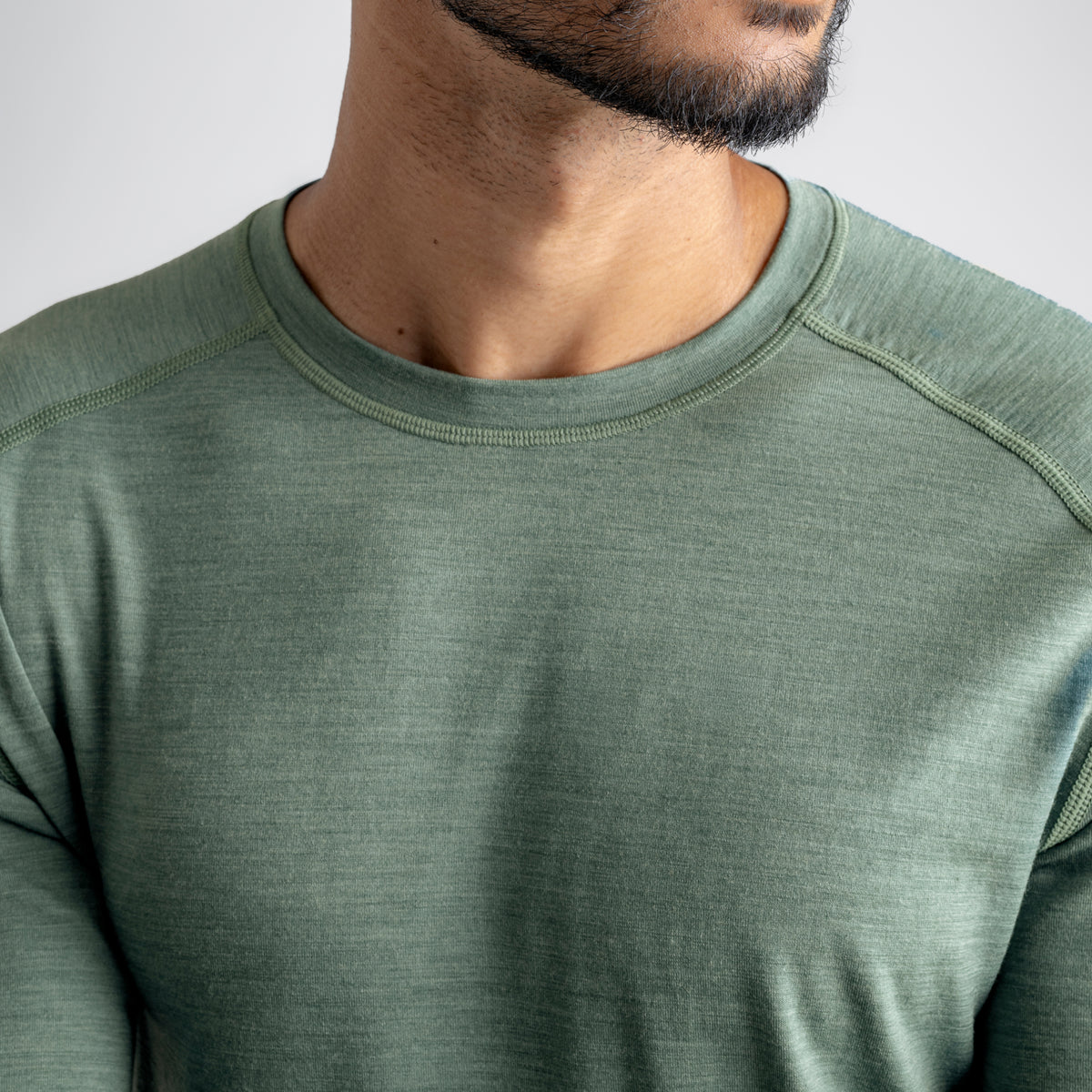 Senti Men's Merino Longsleeve — Amber Gold